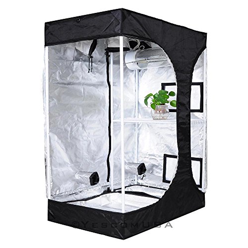 2-in-1 100% Reflective Mylar Hydroponics Indoor Grow Tent Propagation and Flower