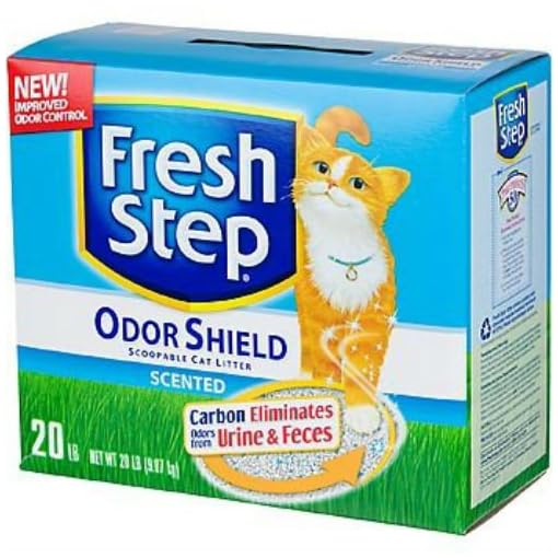 Fresh Step Odor Shield with Febreze Freshness, Clumping Cat Litter, Scented, 20 Pounds Awesome