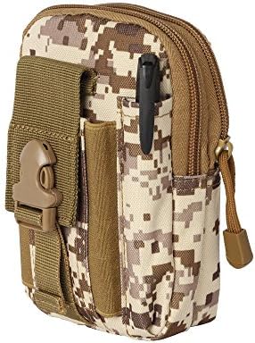 Tactical pockets\ Universal Multipurpose Smartphone Holster EDC Security Pack，Carry Case Pouch Belt Waist Bag， Gadget Money Pocket for iPhone 6s Samsung Galaxy S7 Note5 LG G5 iPhone 7 (Desert digital)