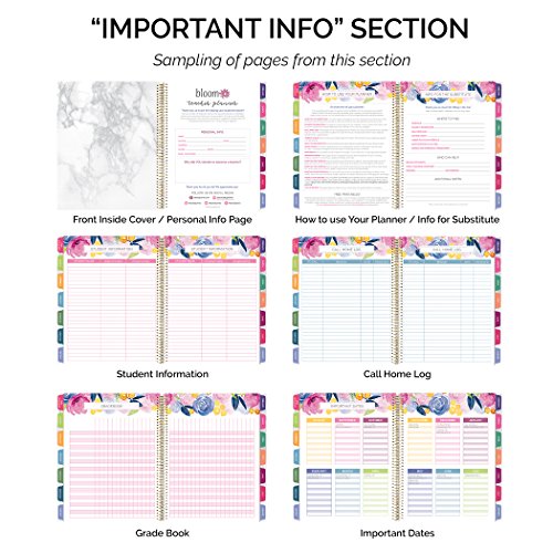 image for bloom daily planners Undated Academic Year Teacher Planner & Calendar 
