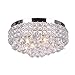 Jojospring Antonia Ornate Crystal Flush Mount Chandelier in Chrome