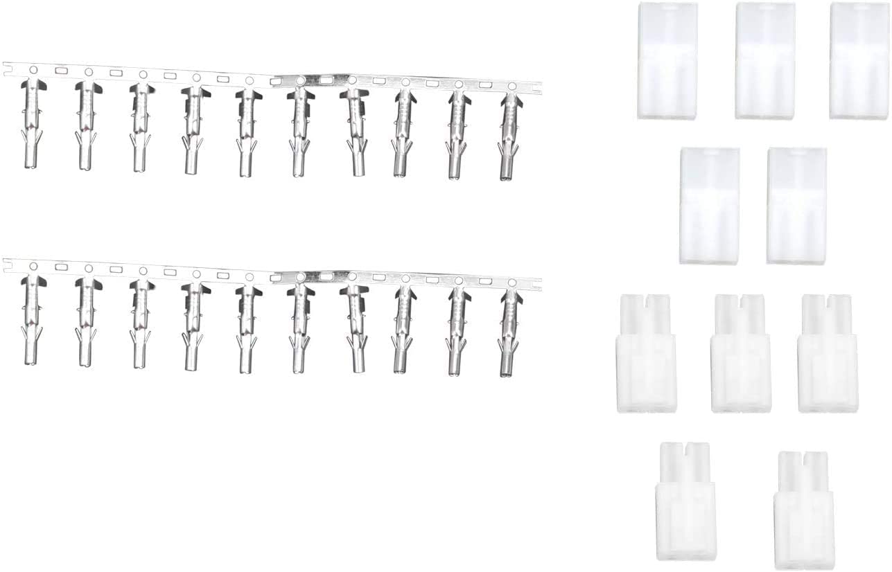 YUNIQUE GREEN-CLEAN-POWER - Tamiya Male Female Connector for Airsoft Rc Nimh 5 Pairs | Suitable for Tello DJI battery, power cable 2 pin | Durable, Easy to Use, Transparent, Plastic