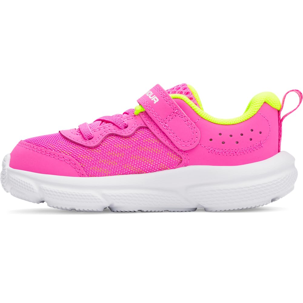 Under Armour Girls' Infant Assert 10 Alternate Closure, (652) Rebel Pink/High Vis Yellow/White, 5K, US Image