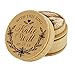 The Wedding Party Store, Custom Engraved Ring Box Holder - Personalized Rustic Round Wood Ring Bearer Wedding Box
