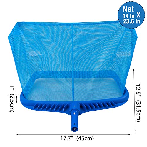 WOLLGORD Pool Net, Upgraded Pool Skimmer Leaf Rake Tool, Pool Skimmer