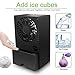 Peodelk Portable Air Conditioner Fan 9.5-inch Mini Desktop Fan Personal Space Cooler Fan Small Compact Evaporative Air Circulator Misting Humidifier- Black