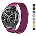DELELE for Samsung Gear S3 / Galaxy Watch 46mm Band, 22mm Stainless Steel Milanese Loop Metal Replacement Strap with Magnet Lock for Gear S3 Frontier/Classic/Galaxy Watch 46mm Women Men (Fuchsia)