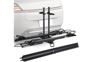 CRAVOT Ebike Rack with Ramp, E2 Plus w/ 3Positions Foldable, 200 lbs Capacity Heavy Bike Rack Electric Bike Carrier for 2 E-B