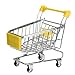 Vktech Mini Shopping Cart Supermarket Handcart Shopping Utility Cart Mode Storage Toy (Yellow)