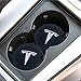 monochef Auto Sport 2.75 Inch Diameter Oval Tough Car Logo Vehicle Travel Auto Cup Holder Insert Coaster Can 2 Pcs Pack Fit Tesla Accessory