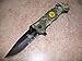 Rogue River Tactical Knives US Marine Corps Don't Tread On Me Spring Assisted Rescue Pocket Knife Digital Camo Drop Point Blade Gadsden Flag Patriot Military