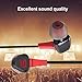 Antopos Wired Earphone, Noise Isolating Earbuds in-Ear 3.5mm Headphones with Microphone and Audio Jack Devices (Red in Black)