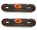 OrthoStep Waxed Very Thin Dress Round Classic Brown 30 inch Shoelaces 2 Pair Pack