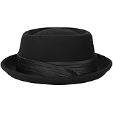HIMESPORT Pork Pie Hat - Men's Brown Wool Felt Fedora - Heisenberg Hat - Classic Style - Spring, Fall - Size M (58cm)
