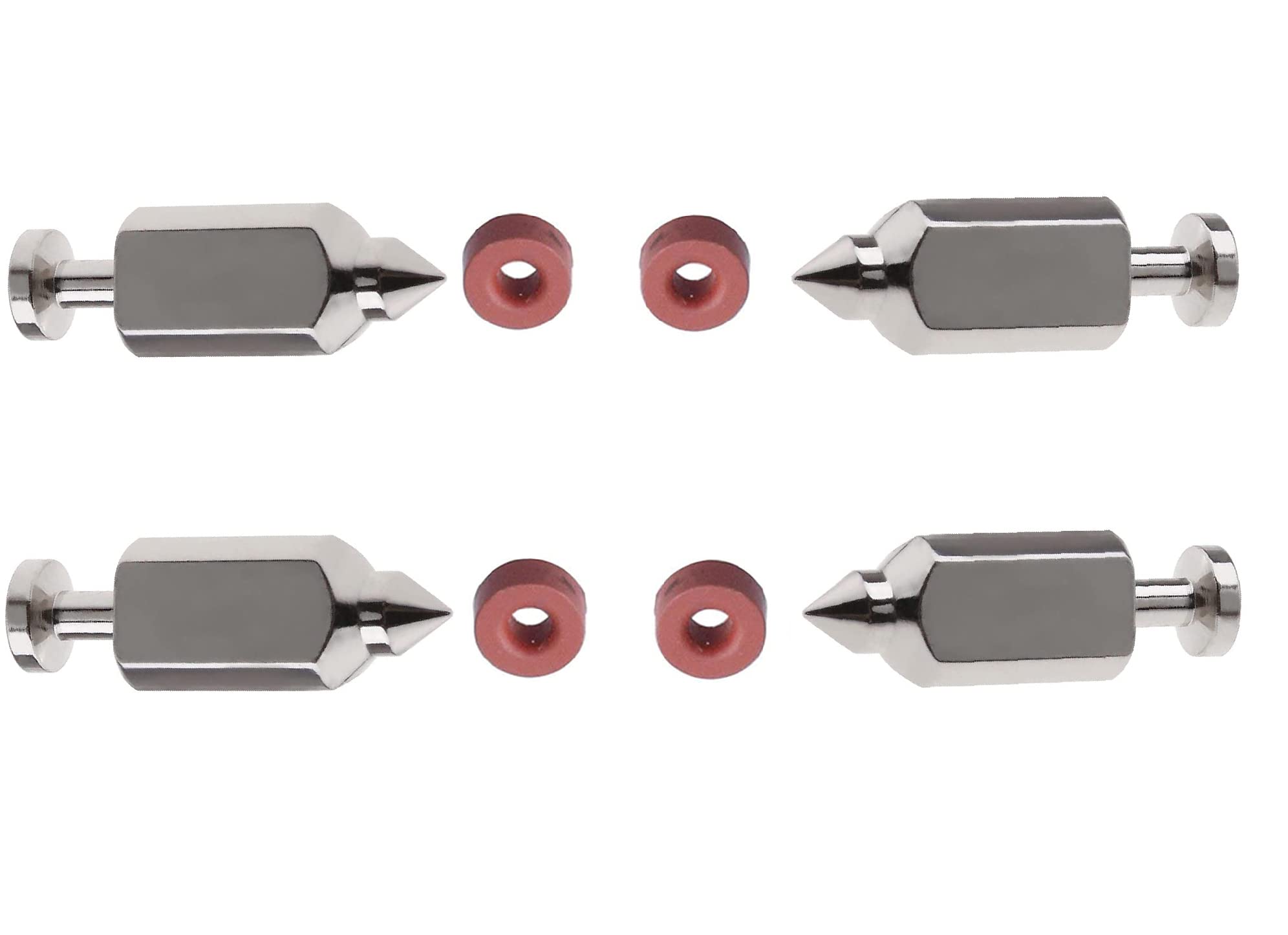Hippotech Pack of 4 Carburetor Float Valve Needle Seat Kit for Briggs and Stratton 398188 281144