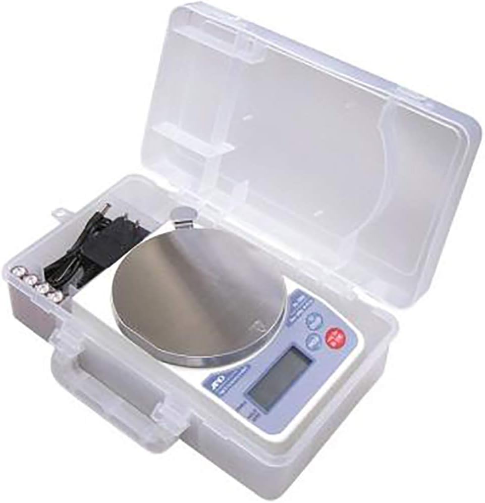 Scale,AND HL-2000iVP Compact Scale, 2000 x 1g, Stainless Steel Pan, AC Power, Batteries and Carrying Case