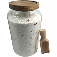 BKYFPQ 2Pcs 74 Oz Glass Bath Salts Jar,Bath Salt Container With