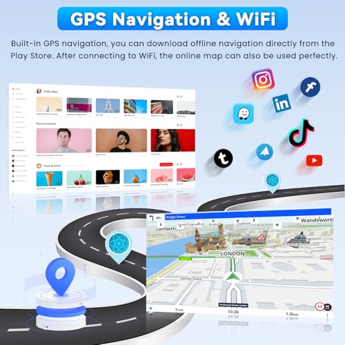 Roinvou 4+64G Android Car Radio for Peugeot 207 2006-2015 Wireless CarPlay Android Auto MirrorLink, 9 Inch Touch Screen Radio with Bluetooth WiFi GPS 32EQ FM/RDS SWC Backup Camera