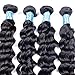 BLY 8A Brazilian Virgin Loose Deep Wave 4 Bundles Human Hair 400g Unprocessed Remy Mink Loose Curly Hair Extensions Weave Natural Color (18 20 22 24inches)
