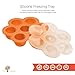 Tinydazzle Baby Food Container In Flower Shape, Seven Portions Of Cute And Perfectly Safe Silicone Canisters, Portable And Perfect For Travelling, Microwave And Dishwasher Safe, Orange
