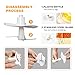 POSAME Food Chopper 4 Cup Glass Bowl, One Touch Multipurpose Electric Food Processor Mincer, White