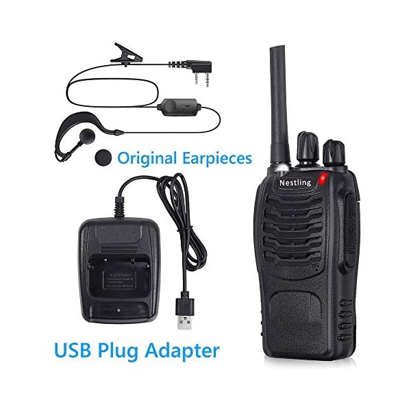 Nestling-4PCS-Walkie-Talkies-Rechargeable-Walkie-Talkie-Long-Range-Two-Way-Radio-Walky-Talky-Set-with-Earpieces-and-LED-Light-Voice-Prompt-for-Field-Survival-Biking-and-Hiking Nestling 4PCS Walkie Talkies Rechargeable Walkie Talkie Long Range Two-Way Radio Walky Talky Set with Earpieces and LED Light Voice Prompt for Field Survival Biking and Hiking