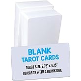 IMAGAME White Blank Tarot Cards Deck, 80 Cards, 2.75" x 4.75" | Standard Tarot Size, Make Your Own Tarot Card, Oracle Card, Game