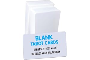 IMAGAME White Blank Tarot Cards Deck, 80 Cards per Deck, Standard Tarot Size(2.75" x 4.75"), Make Your Own Tarot Card, Oracle card, and Game.