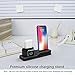 3 in 1 Premium Silicone Stand Compatible iPhone AirPods Apple Watch Charging Dock Station Holder, Compatible Apple Watch Series 4/3/2/1/AirPods, Compatible iPhone Xs MAX/XR/X/8 Plus/7 Plus Black