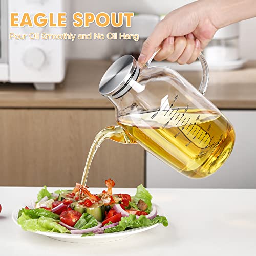 ZDZDZ Large Glass Cooking Oil Bottles 1200ML/40 Ounce Oil and Vinegar ...