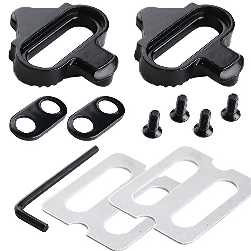 Zipefy Mountain Bike Pedals Cleats Set for SHIMANO SPD -(Black)