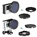 Neewer 52mm Black Metal Glass Circular Polarizing CPL Lens Filter Set with Filter Adapters and Protecting Cap for GoPro Hero3+/4
