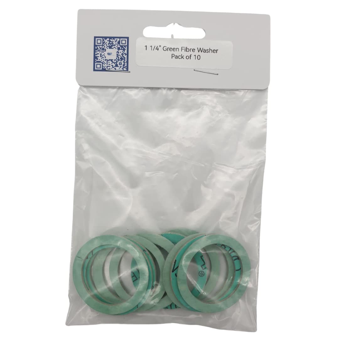 Green Fibre Washer Gasket High Temperature (1 1/4" - Pack of 10) — image 1