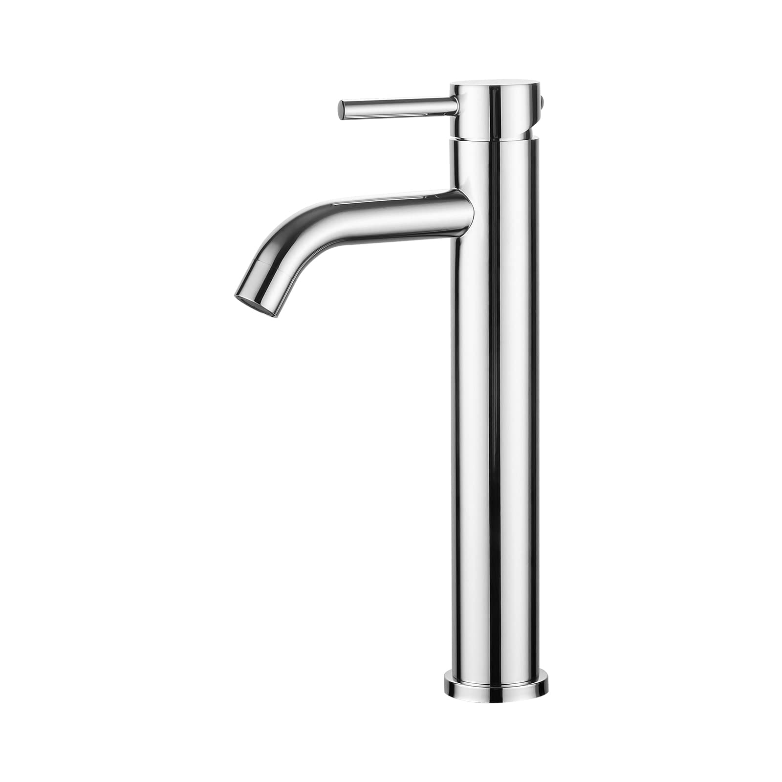 Ibergrif Tall Basin Mixer Tap, Bathroom Sink Mixer Tap, Countertop Sink Tap, High Rise Single Lever Stainless Steel M11203