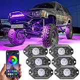 YCHOW-TECH RGB Rock Lights, 6 Pods Underglow Lights