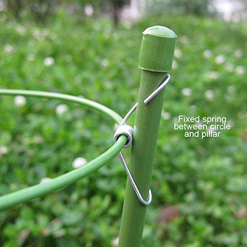 17.7" Plant Support Ring,ADSRO Adjustable Plant Grow Trellises Garden Basket Plant Fixed Climbing Gardening Plant Cage 3Pack (Green)