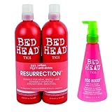 TIGI Bed Head Resurrection Shampoo/Conditioner (25.36oz) W/ TIGI After the Party Smoothing Cream, 3.4 Ounce