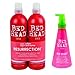 TIGI Bed Head Resurrection Shampoo/Conditioner (25.36oz) W/ TIGI After the Party Smoothing Cream, 3.4 Ounce