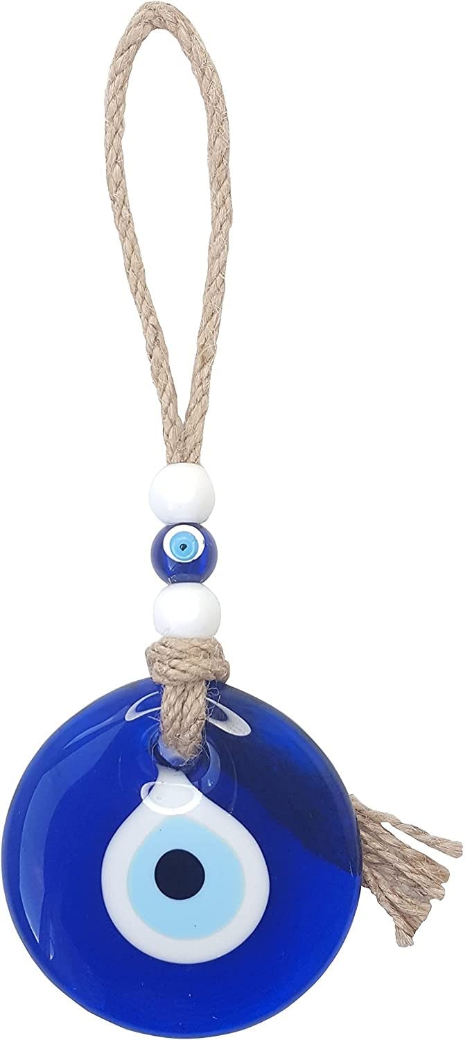 Turkish Blue Eye Evil Eye Amulet Wall Hanging 11cm 3pcs Evil Eye Ornament Amulet Decoration Home Decor Protection Blessing Charm Gift Glass Beads Home Pendant Cheap Talisman (11cm)