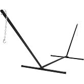 Lazy Daze Heavy Duty 15 Ft Hammock Stand with Hooks and Chains for Outdoor | Steel Hammock Base, 450 Pounds Capacity, Weather-resistant, Black