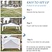 mefeir 10'x10' Canopy Party Wedding Tent w/ 4 Removable Sidewalls Warmer,Steel Tube Waterproof Sun Shelter Anti UV Protection Outdoor Pool Shed