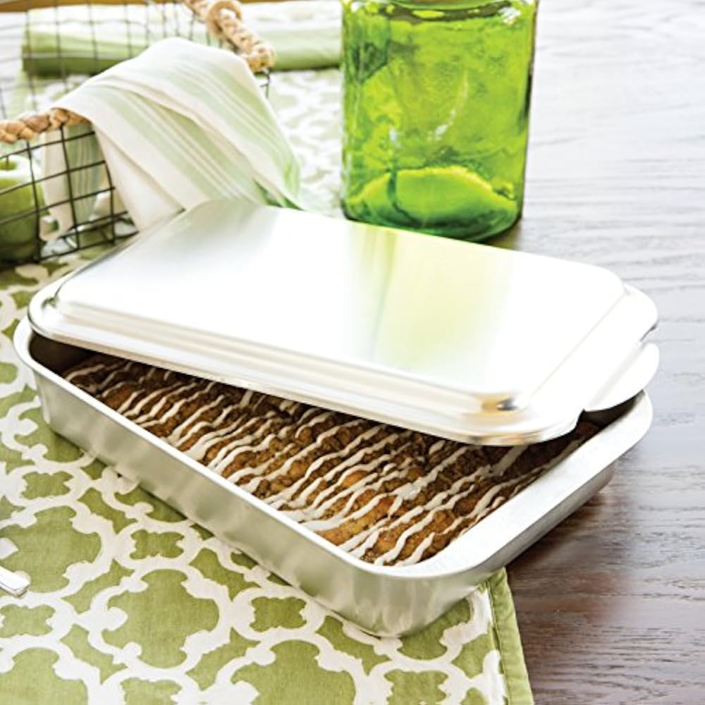 Classic Square & Rectangular Metal 9x13 Covered Cake Pan Pans Kitchen & 885472781523 eBay