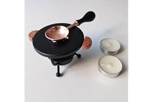 PORXFLY Kit de cachet de cire pour cachet de cire à cacheter avec cuillère à fondre et 2 bougies - Kit de cachet de cire pour
