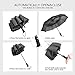 VANWALK Travel Umbrella - Windproof Compact Umbrella with Double Canopy Construction - Auto Open&Close,Sturdy, Portable and Lightweight + (Black, 45inch)