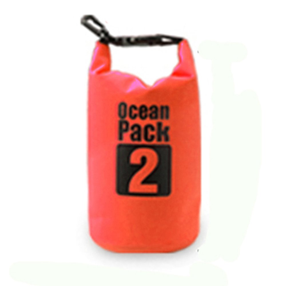 Bear Outdoor Dry Sack/Waterproof Bag for Boating, Kayaking, Hiking, Snowboarding, Camping, Rafting, Fishing and Backpacking (Orange, 2L)