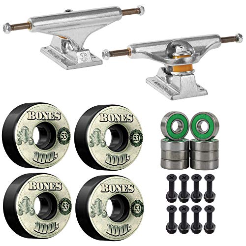 INDEPENDENT 129 SKATEBOARD TRUCKS, BONES Wheels, Abec 7