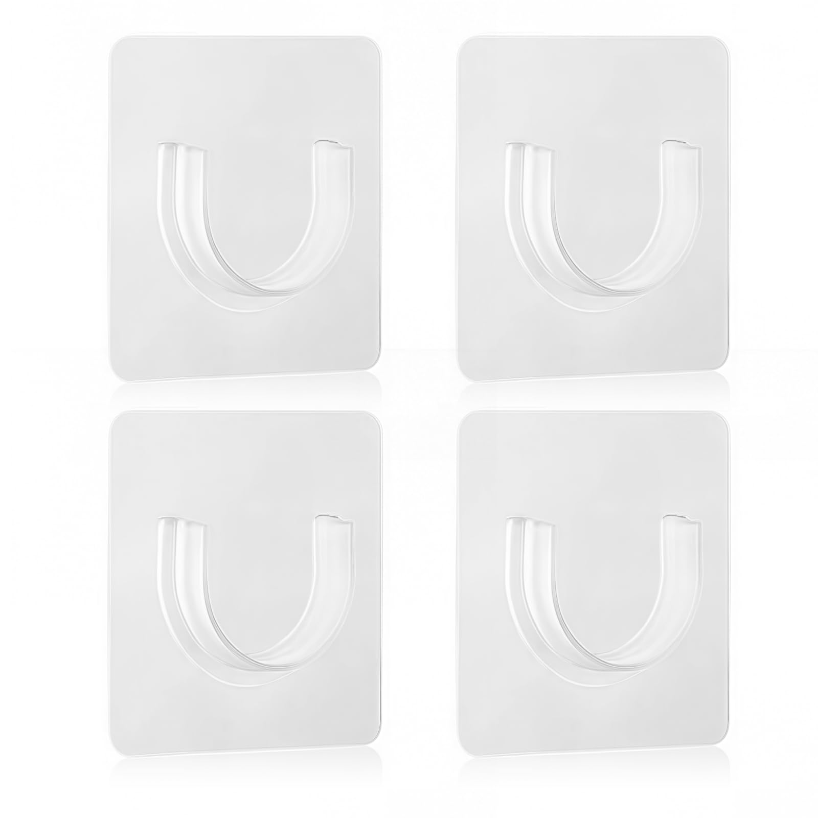 4 Pcs Shower Rod Holder Shower Curtain Rods Bracket Transparent No Drilling Curtain Rod Holders Clothes Drying Rod Holder Hanging Rod Bottom Bracket for Shower Curtain Rod