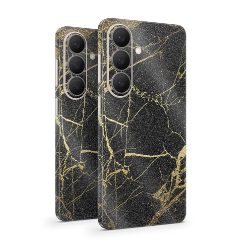 2 Pack of Phone Skins for Samsung Galaxy S26 - Black Gold Marble| Protective Vi…