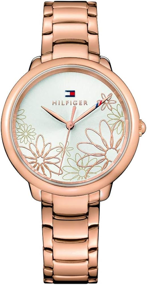 Tommy Hilfiger Women's Quartz Watch Strap, Rose Gold, 15