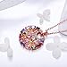 WOSTU Thanksgiving Gifts for Women Rose Gold Plated Multi-color Crystal Pendant Necklace Wife Necklace